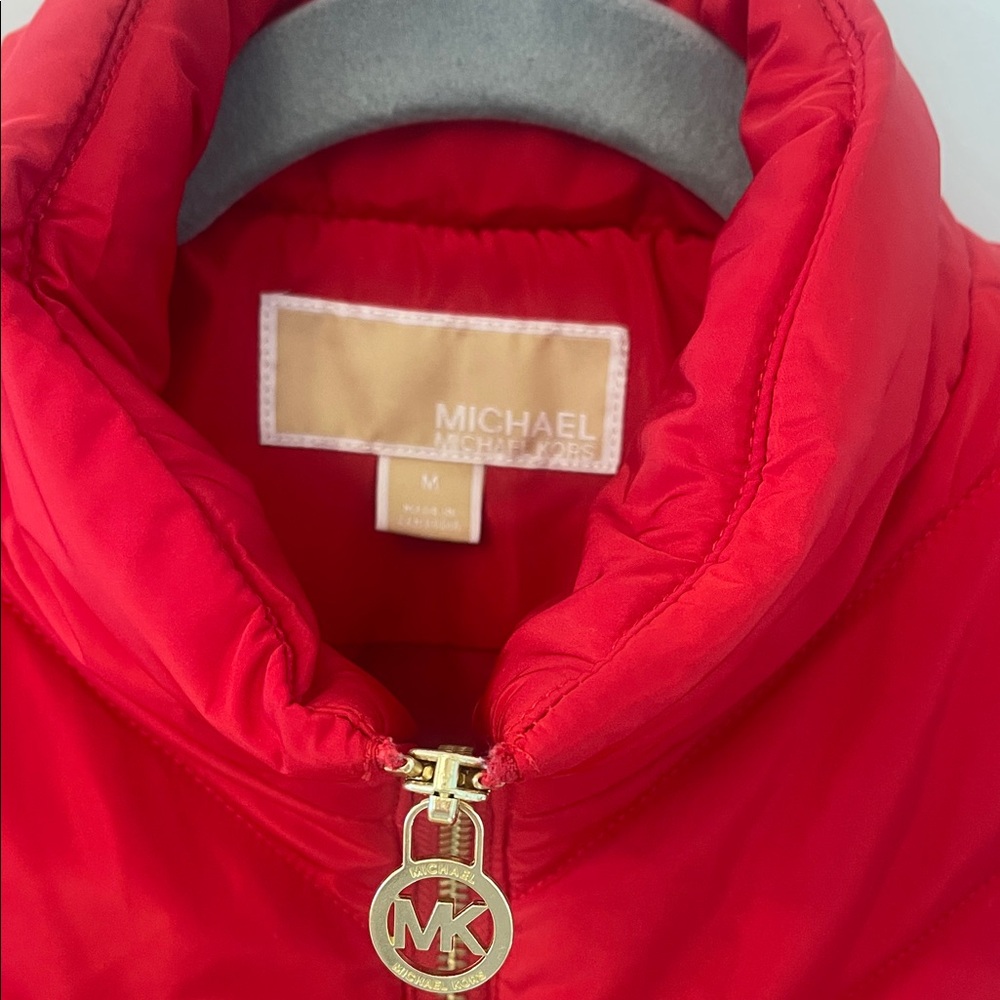 Michael Kors Red Puffer Vest - Picture 2 of 10